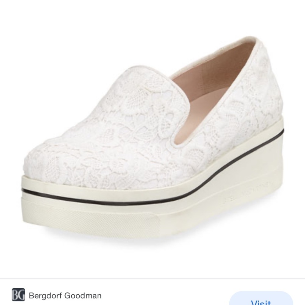 Stella McCartney White Lace platform sneakers